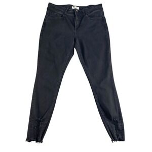 BKE Denim Gabby High Rise Curvy Fit Ankle Tall Black Jeans‎ Distressed Size 31*